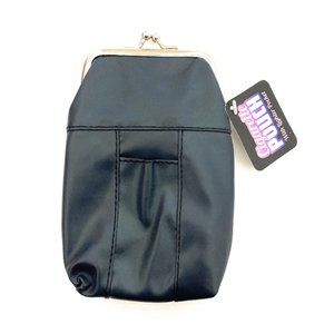 Blue Vinyl Cigarette Pouch with Lighter Pocket